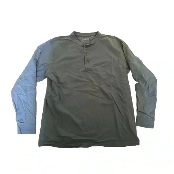 Men’s LL Bean Long Sleeve Blue Henley Size Medium - Picture 1 of 4